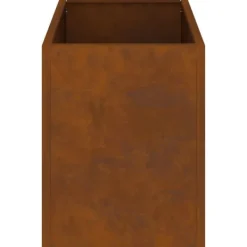 Clearance Urbana Trädgårdsplanterare i Väderbiten Stål | Storlek: 50x32x40 cm | Färg: Brun Krukor & Växtbehållare