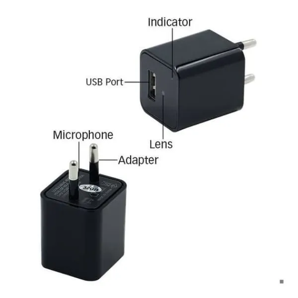 USB Sector laddare med inbyggd HD 1080P spionkamera