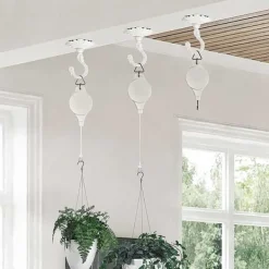 Best Utdragbara växthängare - Kraftiga växtkrokar med metallkrok - 3 st Krukor & Växtbehållare