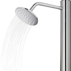 vidaXL Utedusch 215 cm rostfritt stål