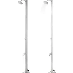 Outlet Utedusch 215 cm rostfritt stål Spa & Utomhusbad