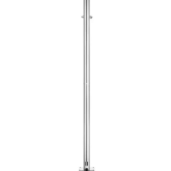 Utedusch med huvuddusch och fotkran - Rostfritt stål | Höjd: 215 cm