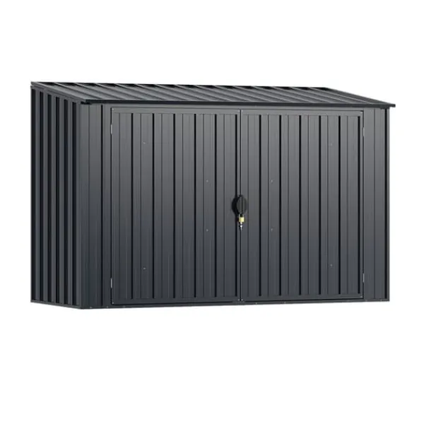 Online Uteförvarcmgsbod, 193×86×127 cm, Grå Skjul, Garage & Carports