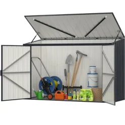 Online Uteförvarcmgsbod, 193×86×127 cm, Grå Skjul, Garage & Carports