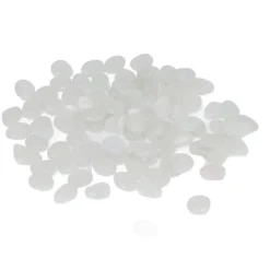 New Utomhus självlysande stenar Färgglada fluorescerande självlysande småsten för mörk trädgård Gårdväg Trädgårdsleder 200 / väska Vit Trädgårdsstenar & Klivstenar