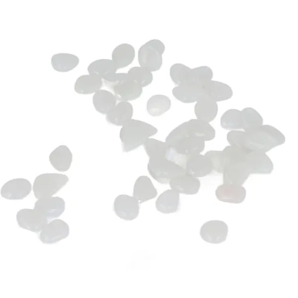 New Utomhus självlysande stenar Färgglada fluorescerande självlysande småsten för mörk trädgård Gårdväg Trädgårdsleder 200 / väska Vit Trädgårdsstenar & Klivstenar