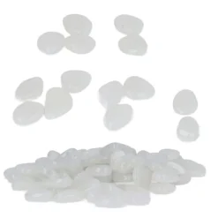 New Utomhus självlysande stenar Färgglada fluorescerande självlysande småsten för mörk trädgård Gårdväg Trädgårdsleder 200 / väska Vit Trädgårdsstenar & Klivstenar