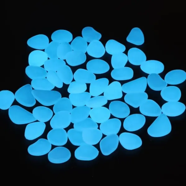 New Utomhus självlysande stenar Färgglada fluorescerande självlysande småsten för mörk trädgård Gårdväg Trädgårdsleder 200 / väska Vit Trädgårdsstenar & Klivstenar