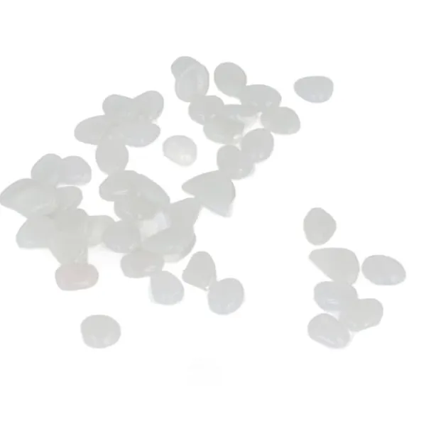 New Utomhus självlysande stenar Färgglada fluorescerande självlysande småsten för mörk trädgård Gårdväg Trädgårdsleder 200 / väska Vit Trädgårdsstenar & Klivstenar