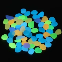 Utomhus självlysande stenar Färgglada fluorescerande självlysande småsten för mörk trädgård Gångväg Trädgårdsstigar 100/påse Färg blandad