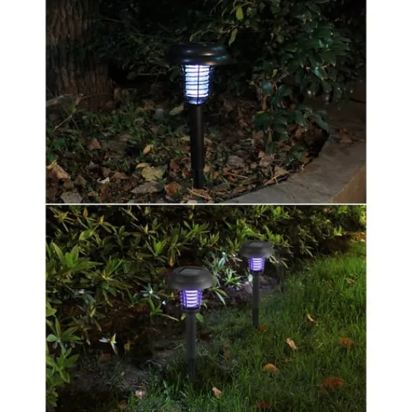 New Utomhus Solar Myggdödare Lampa Elektrisk Bug Zapper Vattentät Insektsfälla Anti Mosquito Light Trädgård Gräsmatta Myggfälla Insektsmedel & Djuravvisande Medel