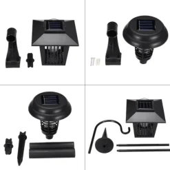 New Utomhus Solar Myggdödare Lampa Elektrisk Bug Zapper Vattentät Insektsfälla Anti Mosquito Light Trädgård Gräsmatta Myggfälla Insektsmedel & Djuravvisande Medel