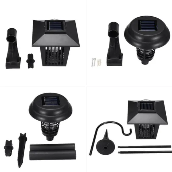 New Utomhus Solar Myggdödare Lampa Elektrisk Bug Zapper Vattentät Insektsfälla Anti Mosquito Light Trädgård Gräsmatta Myggfälla Insektsmedel & Djuravvisande Medel