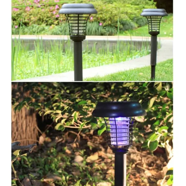New Utomhus Solar Myggdödare Lampa Elektrisk Bug Zapper Vattentät Insektsfälla Anti Mosquito Light Trädgård Gräsmatta Myggfälla Insektsmedel & Djuravvisande Medel