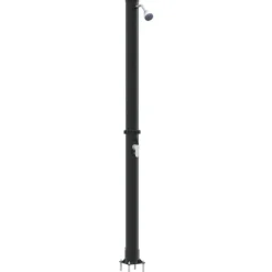 Online Utomhus Solardusch Svart 217 cm PVC och Aluminium Spa & Utomhusbad