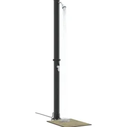 Online Utomhus Solardusch Svart 217 cm PVC och Aluminium Spa & Utomhusbad