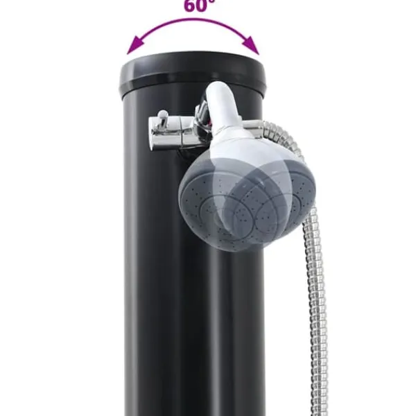 Utomhus Soldusch med Handdusch - Modern och Robust | Höjd: 217 cm | Volym: 20 L