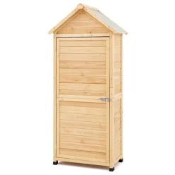 New Utomhus Trä Förvaringsskjul, Vattentät Trädgårdsredskapsbod, Hållbar Kvalitet, Skydd för Redskap, Idealisk för Trädgården Skjul, Garage & Carports