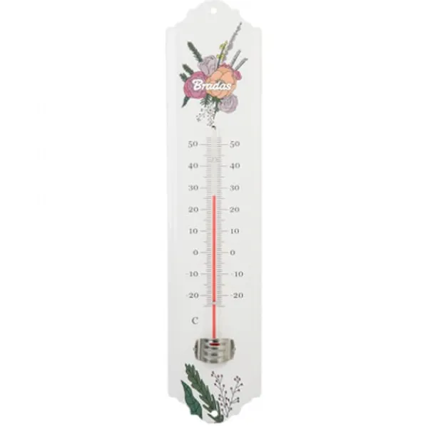 Utomhusfönstertermometer, metall, område: -25/50 grader Celsius, längd 20 cm