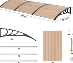 Utomhusmarkis, Hållbar ABS-ram, Mångsidig användning,Uppgraderad 270 x 99cm