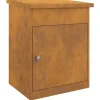 vidaXL Utomhuspaketbox - - Patinerat stål - Rostig - 47,5x38x59 cm - Väderbeständig