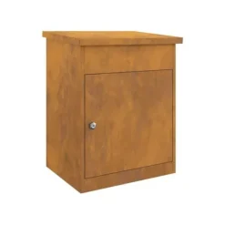 vidaXL Utomhuspaketbox - - Patinerat stål - Rostig - 47,5x38x59 cm - Väderbeständig