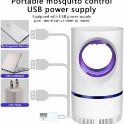 UV-attraktionsljus Mosquito Killer USB Elektrisk Bug Zapper