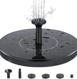 Sale Vattenfontän solcellsdriven 16 cm Svart Fontäner & Dammar