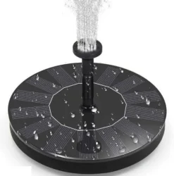 Vattenfontän solcellsdriven 16 cm Svart