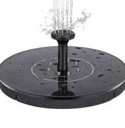 Vattenfontän solcellsdriven 18 cm med vit LED-belysning