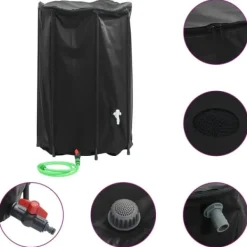 Discount Vattentank med kran vikbar 1000 L PVC Regntunnor