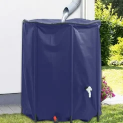 Hot Vattentank med kran vikbar 1250 L PVC Regntunnor