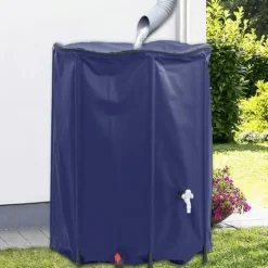 vidaXL Vattentank med kran vikbar 1350 L PVC