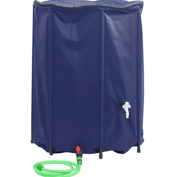 vidaXL Vattentank med kran vikbar 1350 L PVC