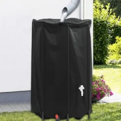 vidaXL Vattentank med kran vikbar 500 L PVC