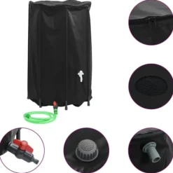 vidaXL Vattentank med kran vikbar 500 L PVC