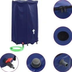 Outlet Vattentank med kran vikbar 500 L PVC Regntunnor