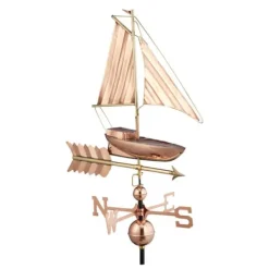 Sale Väderflöjel, Skeppsdesign, 144x60x46 cm, Koppar Vinddekoration