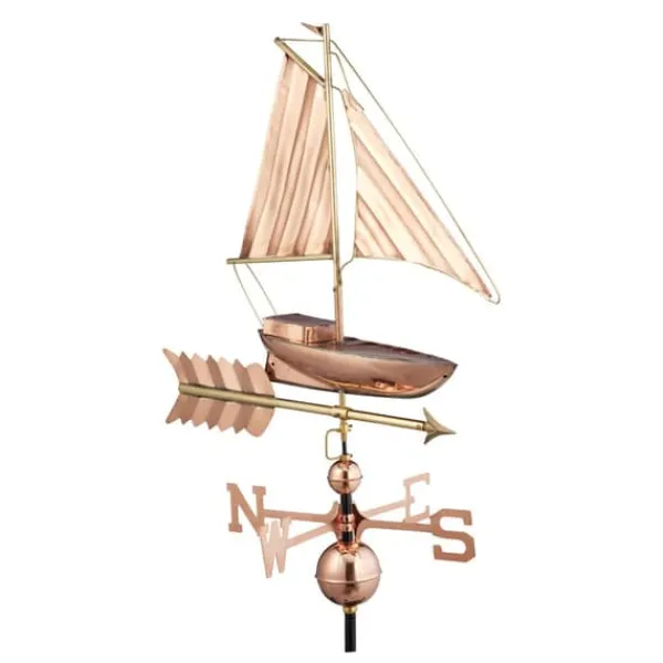 Sale Väderflöjel, Skeppsdesign, 144x60x46 cm, Koppar Vinddekoration