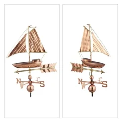 Sale Väderflöjel, Skeppsdesign, 144x60x46 cm, Koppar Vinddekoration