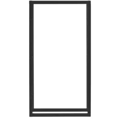Sale Vedförvaring vedställ 75x150x25cm stål svart Tillbehör Till Vedeldade Kaminer & Öppna Spisar