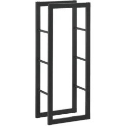 [en.casa] Vedförvaring vedställ 40x100x25cm stål svart