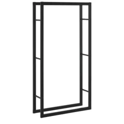 [en.casa] Vedförvaring vedställ 80x150x25cm stål svart