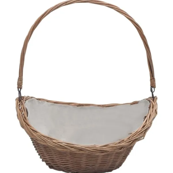 vidaXL Vedkorg med handtag 57x46,5x52 cm brun pil