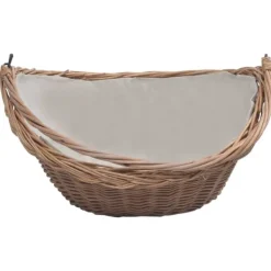 vidaXL Vedkorg med handtag 57x46,5x52 cm brun pil