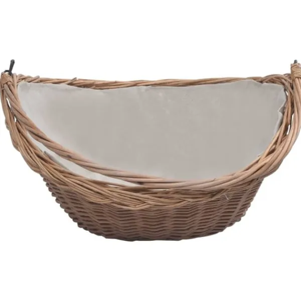 vidaXL Vedkorg med handtag 57x46,5x52 cm brun pil