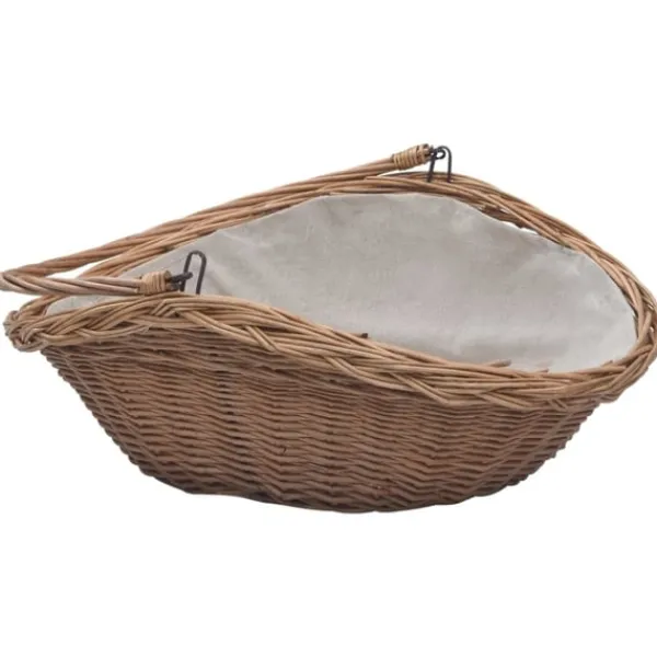 vidaXL Vedkorg med handtag 57x46,5x52 cm brun pil