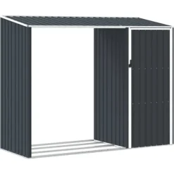 vidaXL Vedskjul antracit 245x98x159 cm galvaniserat stål