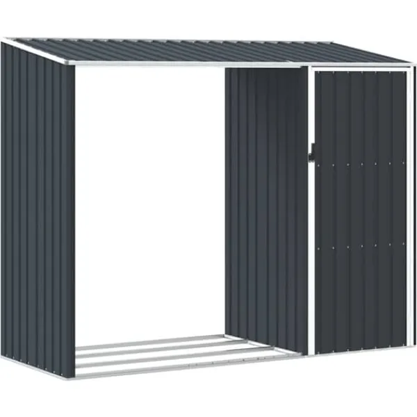 vidaXL Vedskjul antracit 245x98x159 cm galvaniserat stål