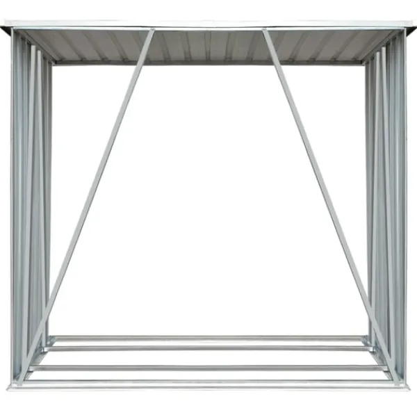 Discount Vedskjul galvaniserat stål 163x83x154 cm grön Skjul, Garage & Carports